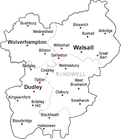 Black Country Money Matters - Map of Sandwell